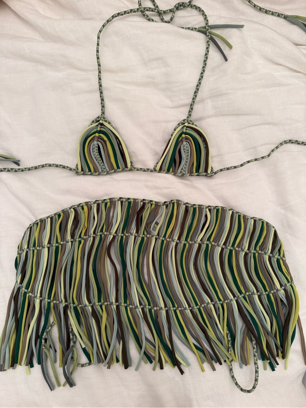 ANDI BAGUS Green Avelyn Bikini & Fringe Wrap Skirt - Picture 5 of 10